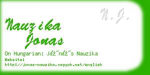 nauzika jonas business card